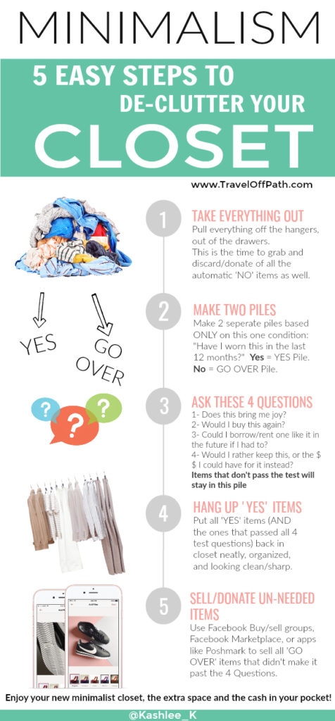 Declutter Your Closet - Minimalism in 5 Easy Steps - Travel Off Path