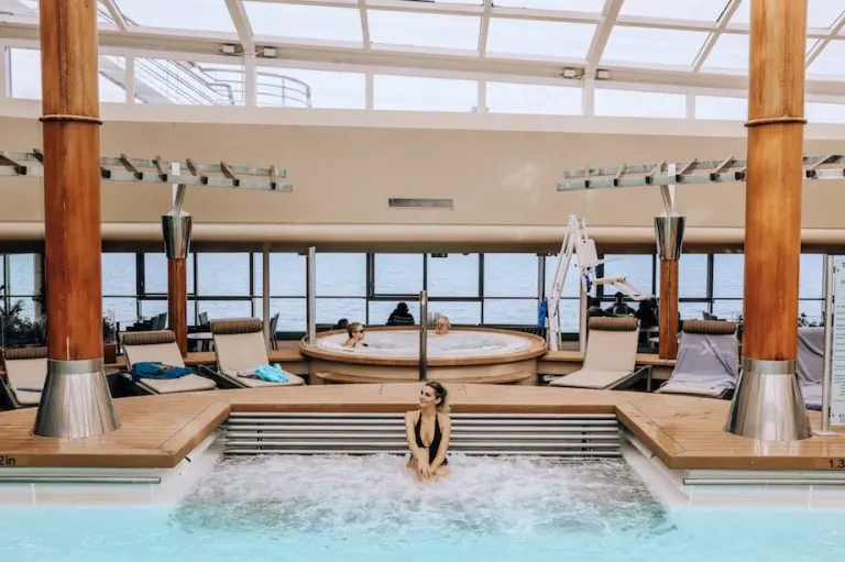 Kashlee Millennial traveler in cruise ship pool