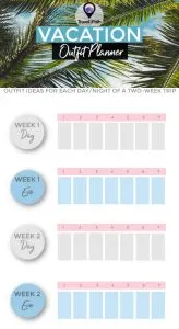 Vacation Outfit Planner - Packing Checklist
