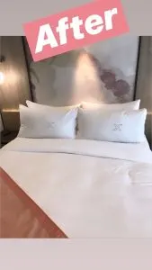 eXhale cashmere bedding on new celebrity millennium