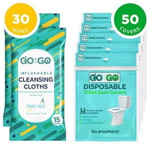 travel pack of toilet seat covers for women