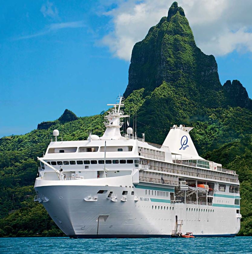 Paul Gauguin Cruise ship in tahiti