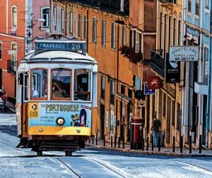 The number 28 Lisbon tram, considered one of the main attractions of the city
