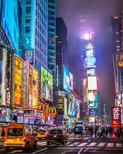 New York Times Square at night