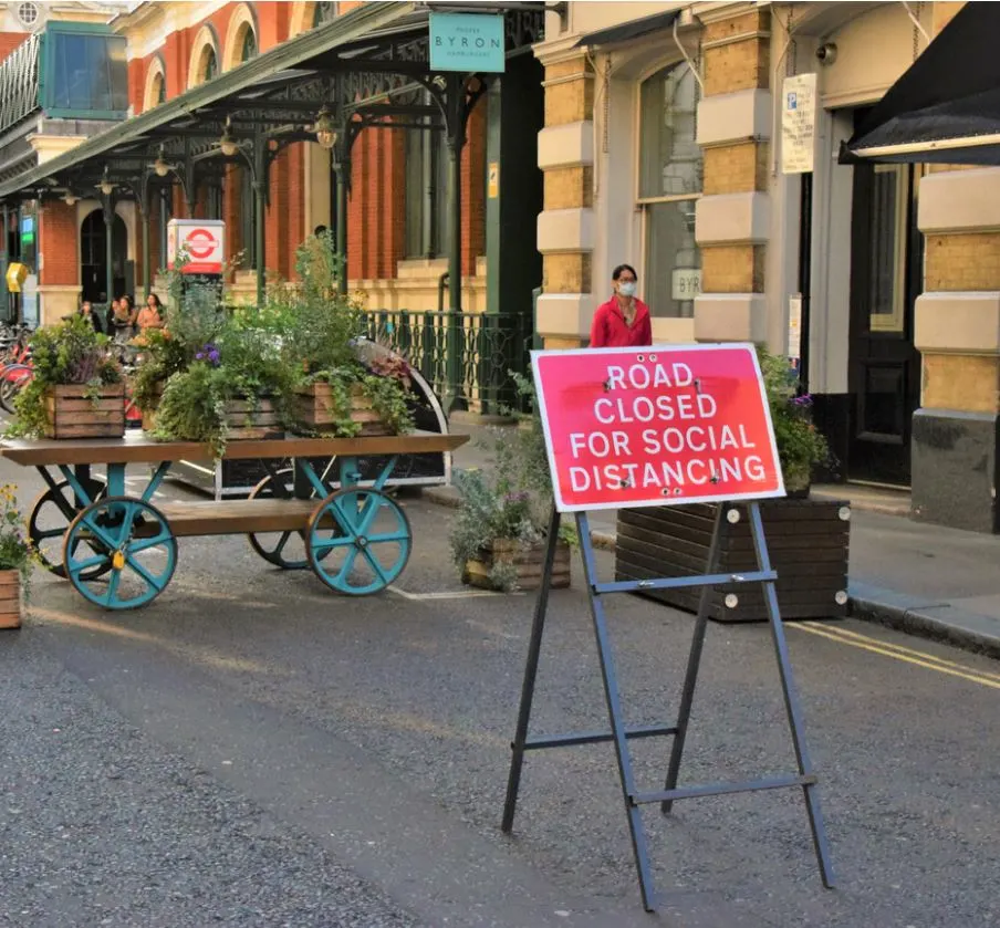 road closed social distancing