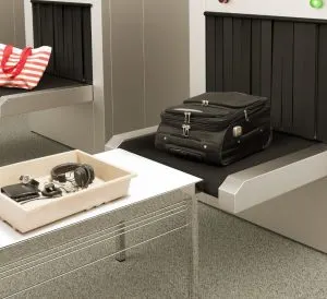 Airplane security bins