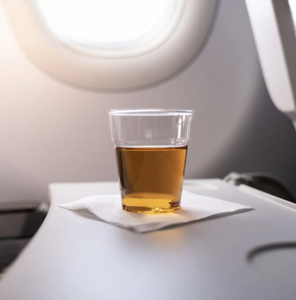 Alcohol on airplane flight