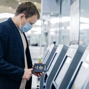 American passenger checkin airport