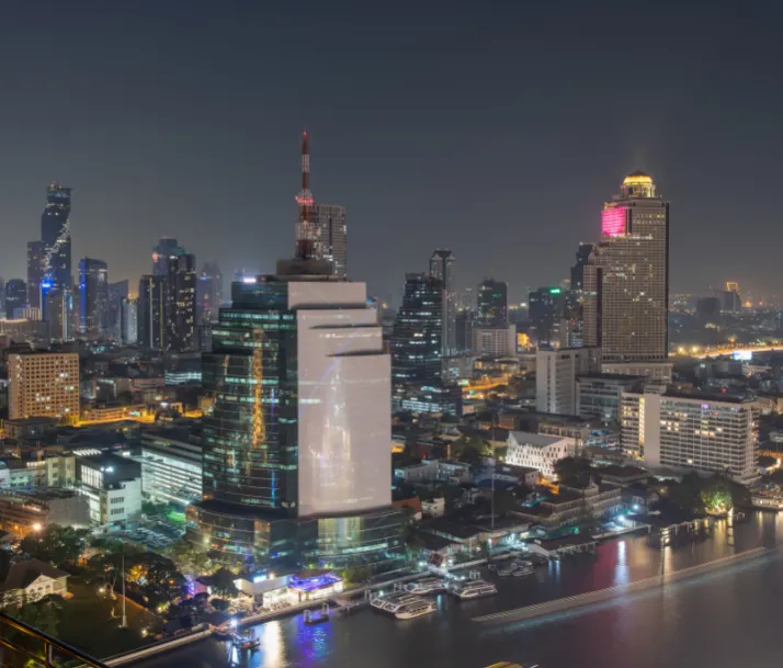 bangkok skyline night