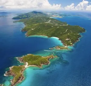 aerial view of US Virgin Islands