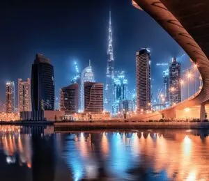 Dubai cityspace night