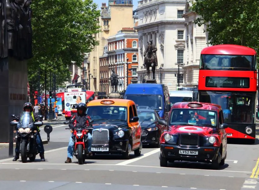 london bus taxi cab