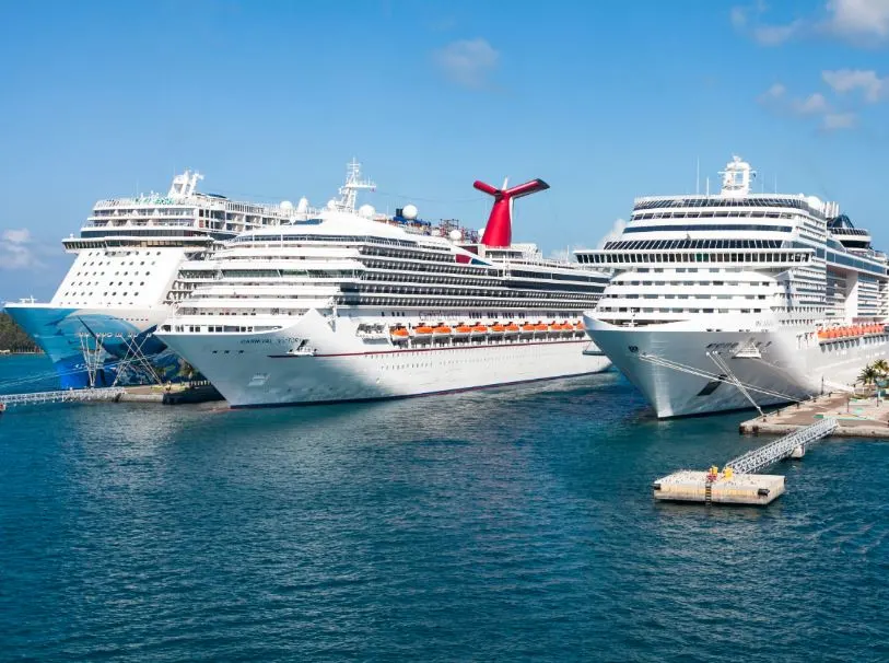 three cruise ships
