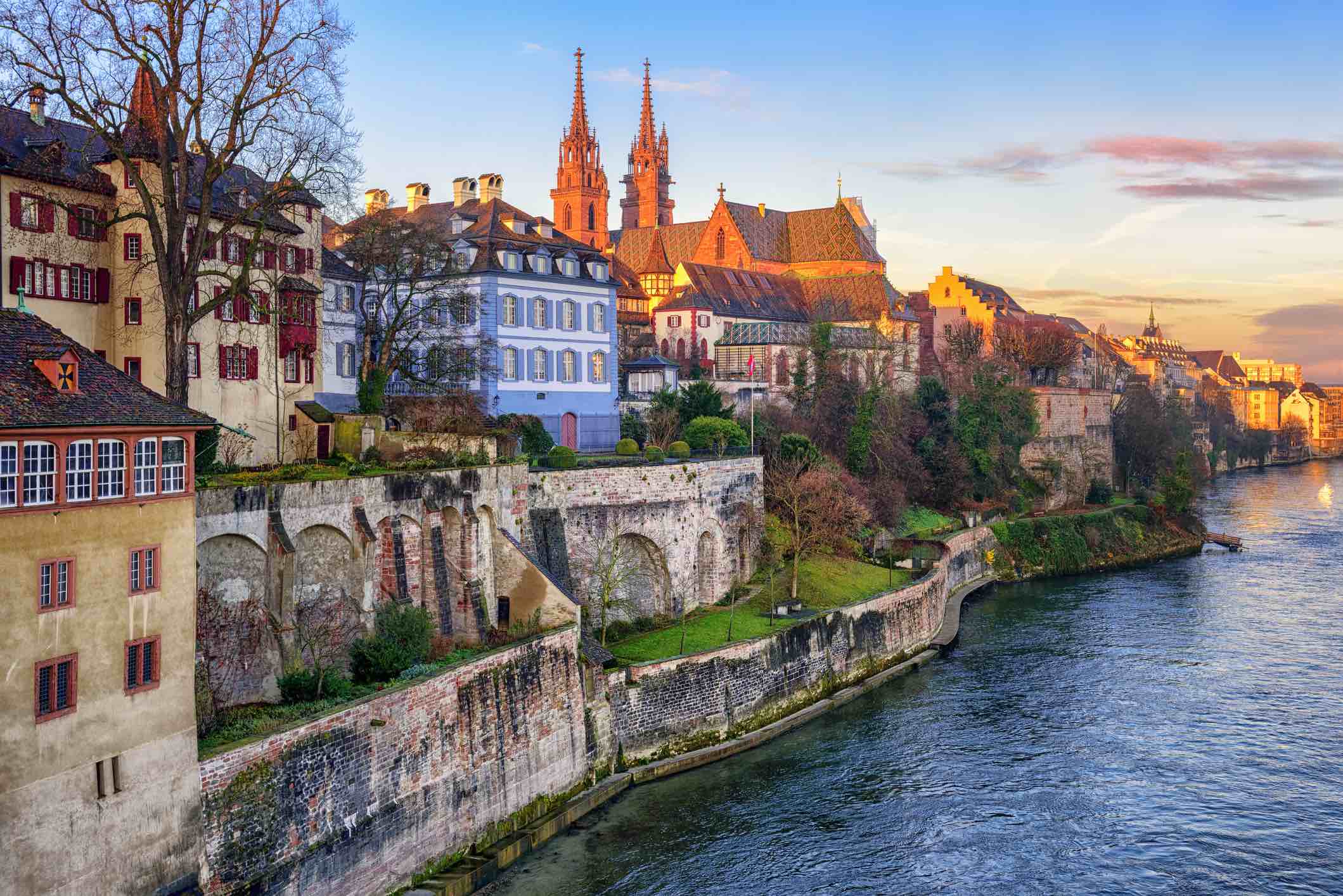 Old Town Of Basel With Munster Cathedral Switzerland Travel Off Path