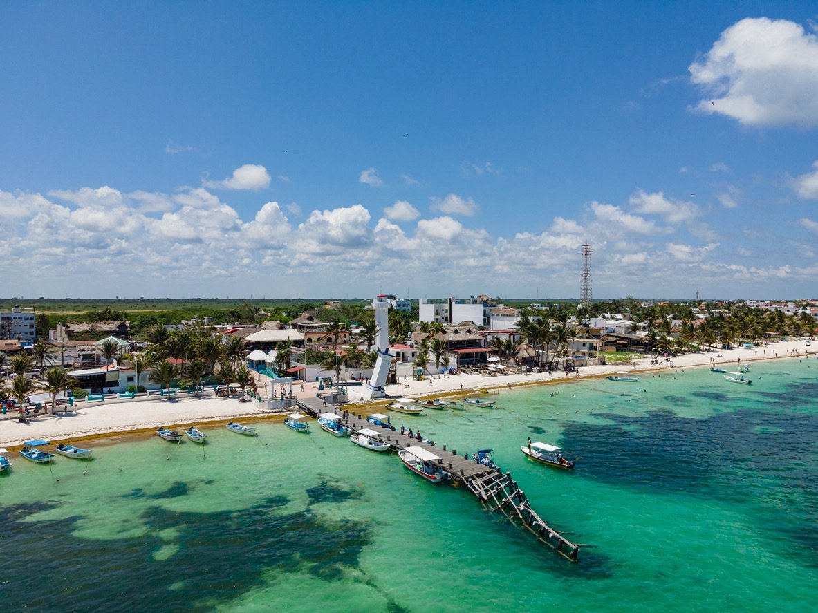 Puerto Morelos, Mexico aerial view Travel Off Path