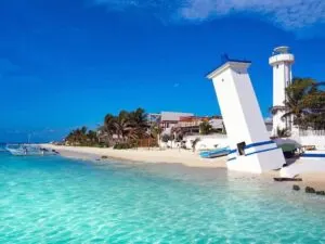 Leaning Lighthouse Of Puerto Morelos, Riviera Maya, Mexican Caribbean, Mexico