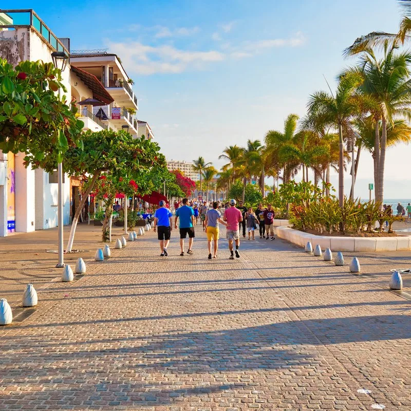 Famous Puerto Vallarta Sea Promenade (Malecon), Mexico