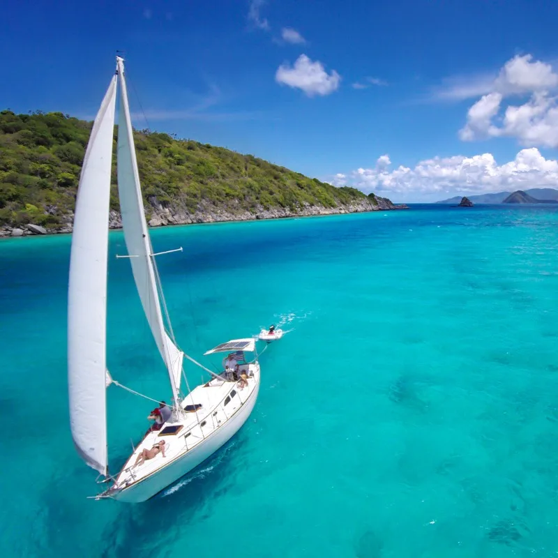 Sailboat In The Caribbean, US Virgin Islands