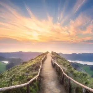 Mountain Landscape In Ponta Delgada, The Azores, Portugal