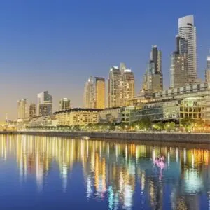 Skyline Of Puerto Madero, Buenos Aires, Argentina At Night