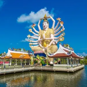 Statue Of Goddess Shiva In Samui, Thailand