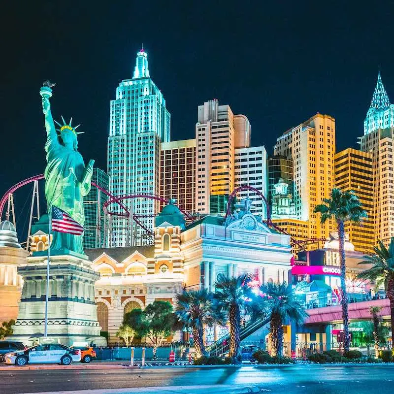 Las Vegas strip at night