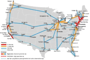 Amtrak United States Rail Map