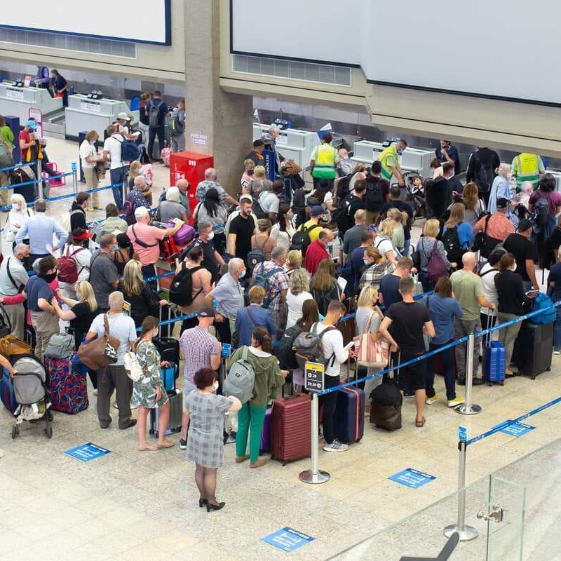 Busy Airport Check In Desks, Luqa International Airport, Malta