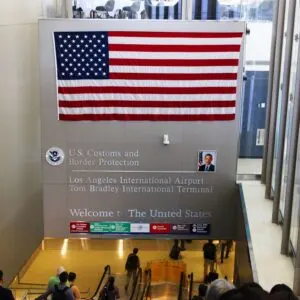 Customs and border control at LAX airport