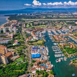 Aerial View Of Puerto Vallarta Marina, Mexico