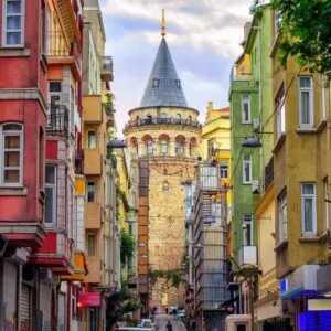 Galata Tower In Istanbul, Turkey