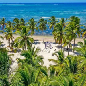 Aerial View Of Cabeza De Toro Beach, Dominican Republic, Caribbean Sea