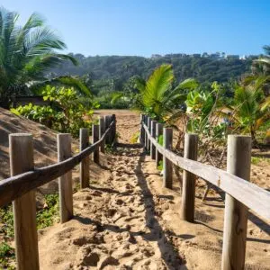 Wood Fence at Aguadilla Beach Puerto Rico
