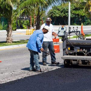 Road work being done in cancun mexico