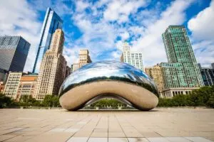 Cloud Gate, Bean-Like Monument In Chicago, Illinois, United States