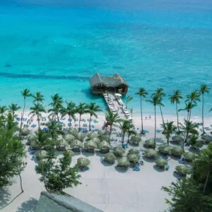 Aerial View Of Beautiful Caribbean Resort In The Dominican Republic