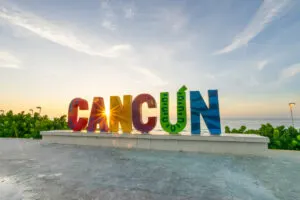 Colorful Cancun sign