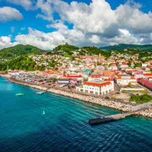Aerial View of St George's, Grenada, Caribbean