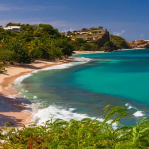 Caribbean. The Island Of Grenada. Grenada is a country and an island located in the southern part of the Antilles, Beautiful View Of Grand Anse In Grenada