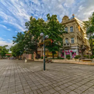 Downtown Burgas In Bulgaria, Eastern Europe