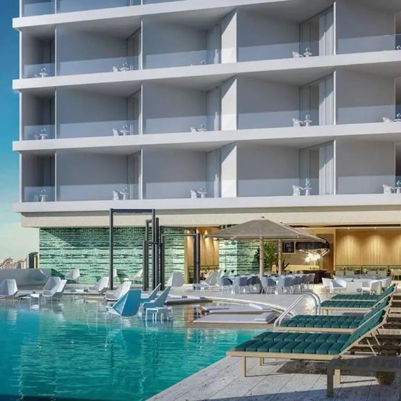 Pool area at the new Hilton Santa Marta in Colombia