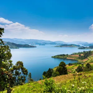 View of Lake Victoria in Uganda