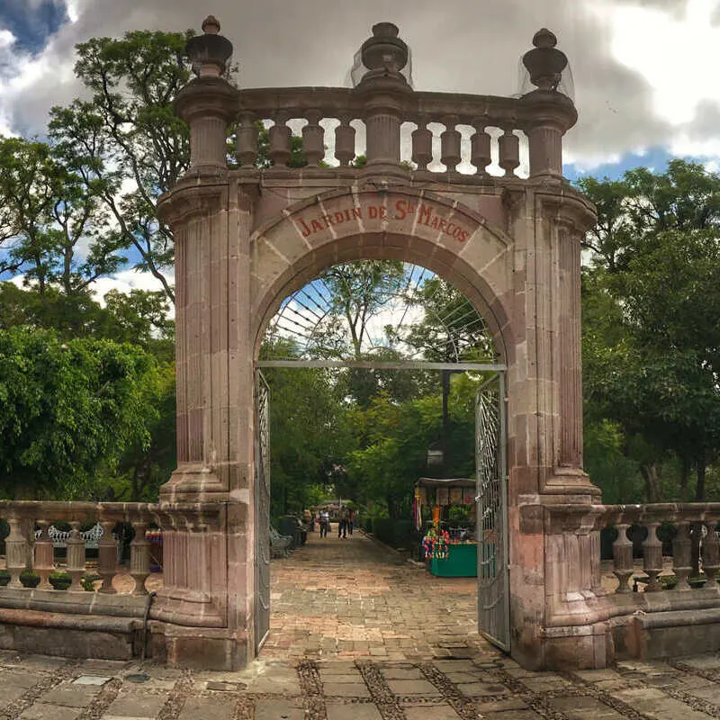 Famous Gateway In A Park In Aguascalientes, In Central Mexico, Latin America