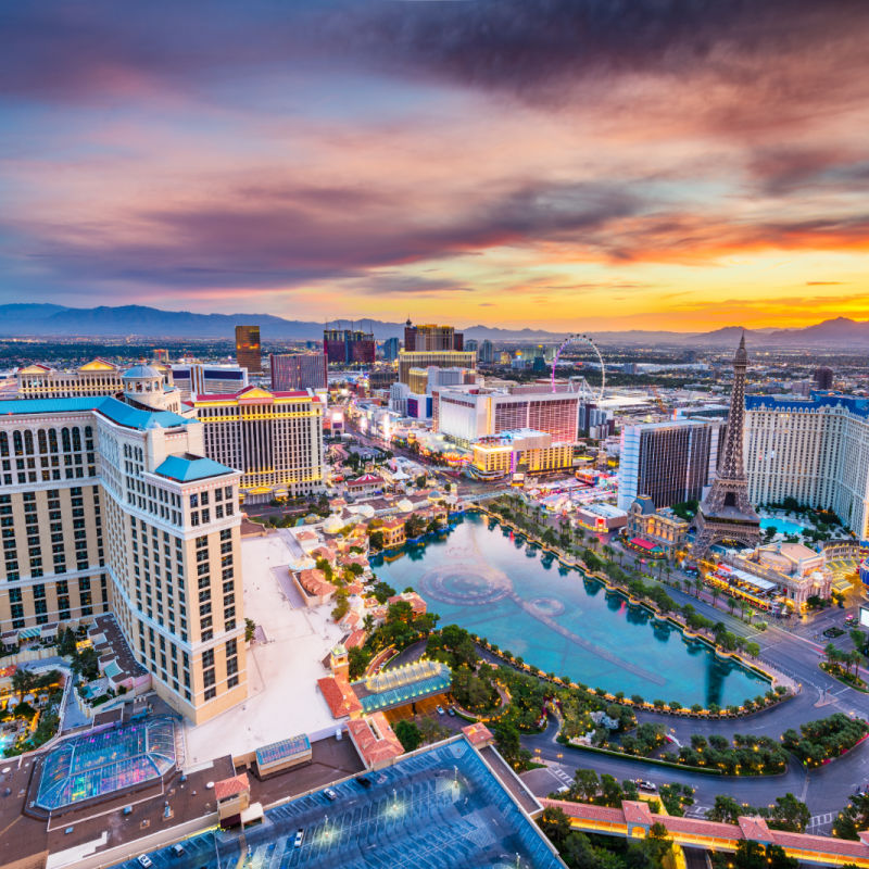 Aerial view of Las Vegas