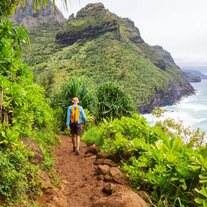 hiker in hawaii