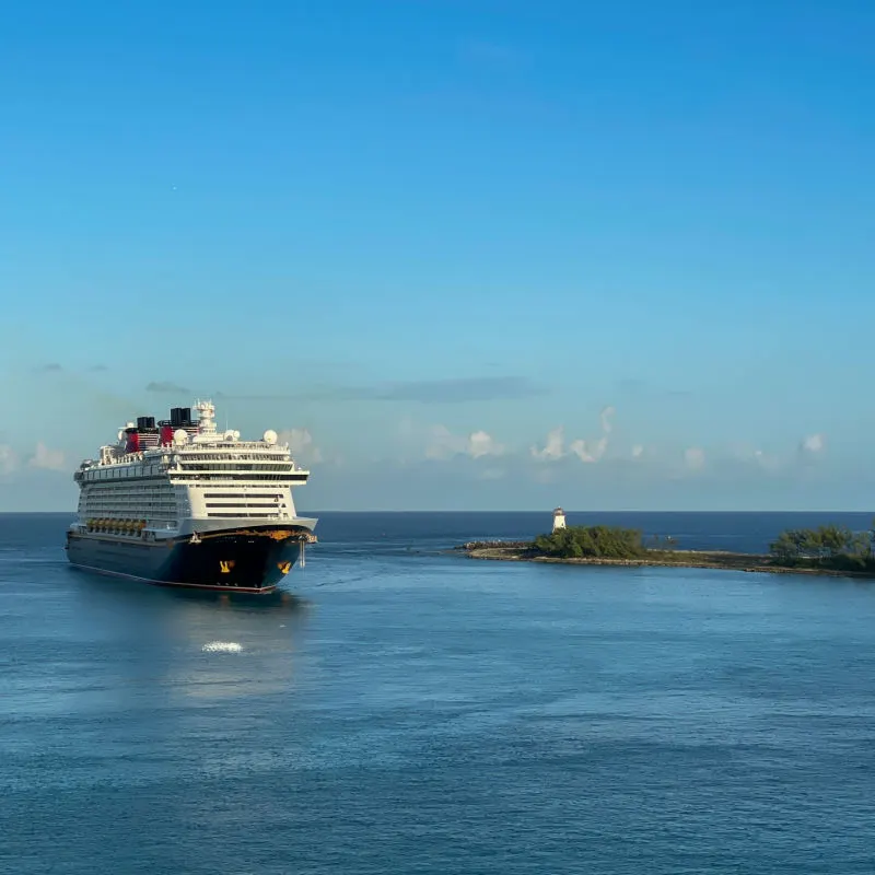 Disney cruise boat in the Bahamas