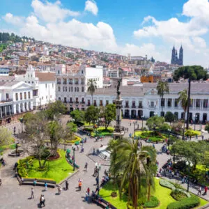 city of Quito Equador with white buildings
