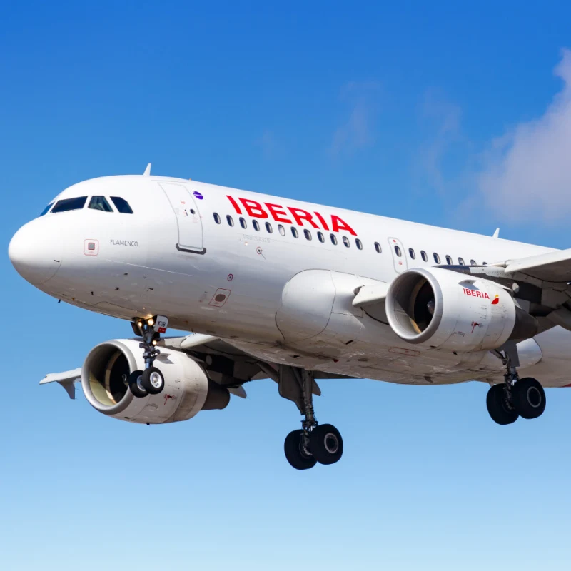 Iberia Airbus A319 airplane at London Heathrow airport