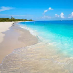 Crystal Clear Waters Of The Caribbean Sea In Punta Maroma, Quintana Roo, Mexico