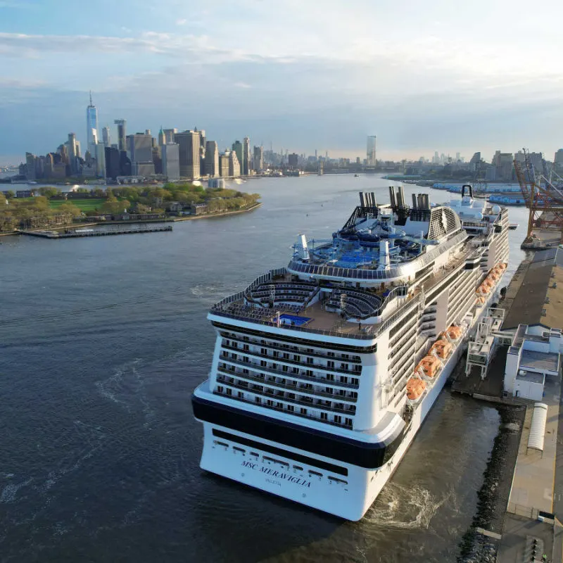 MSC Meraviglia docked in NYC